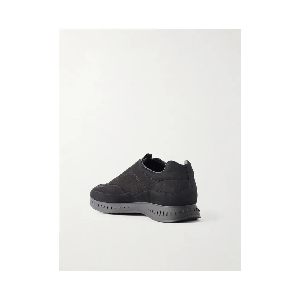 John Lobb Elastic Stream Nubuck Black (AAD91FL)