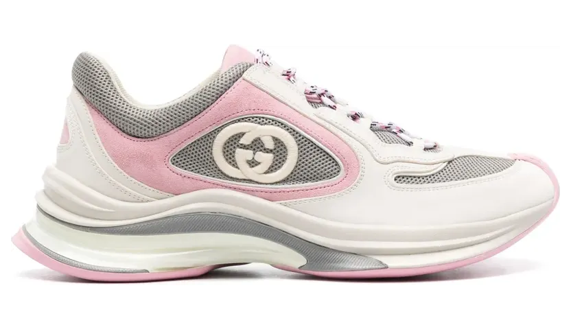 Gucci Run Sneakers mit Einsätzen – Weiß (746939AACSK)