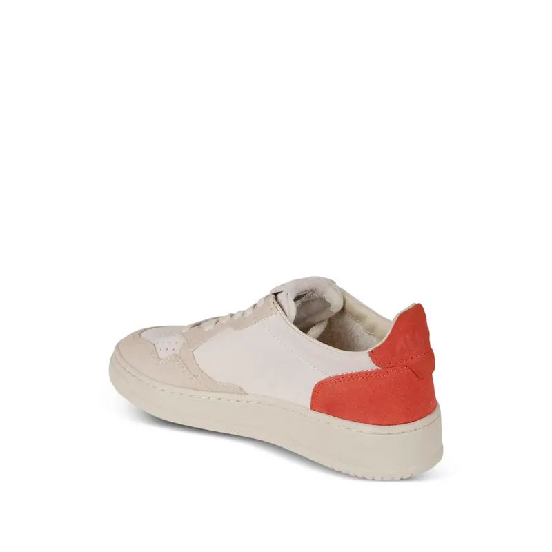 Autry Lace-up Perforated “Neutrals/Orange” (AULW TS25)