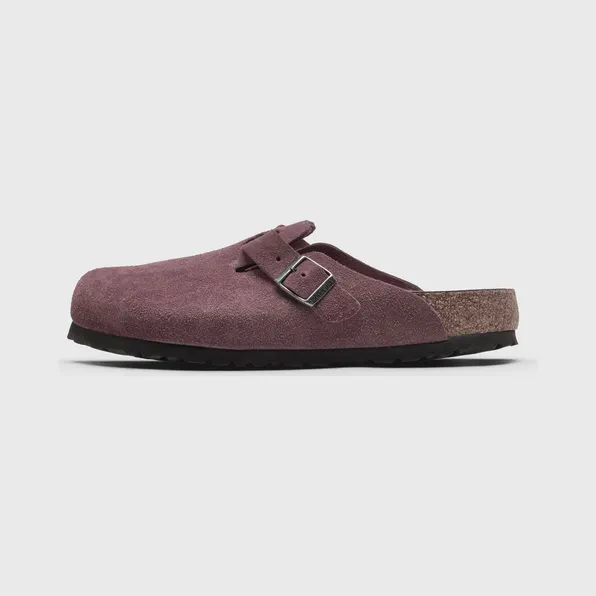 Birkenstock Boston Soft Footbed Suede Leather Brown