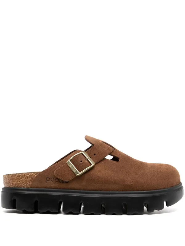 Birkenstock Boston Chunky Suede Leather “Dark Tea Black” (1028402)