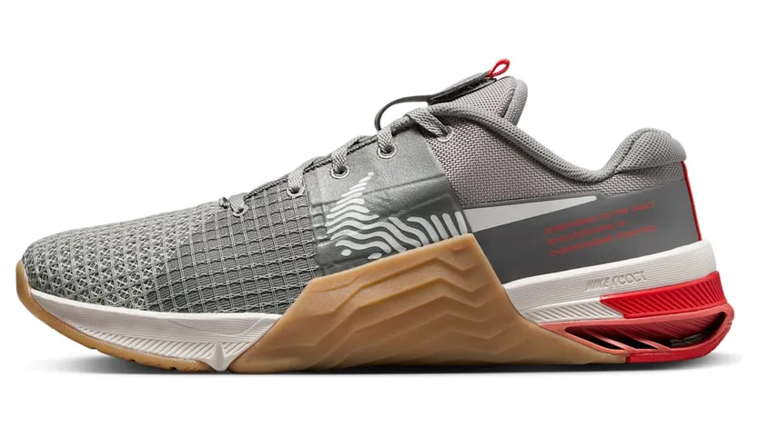 Nike Metcon 8 “Flat Pewter Flat Pewter Light Crimson Gum” (DO9328-005)