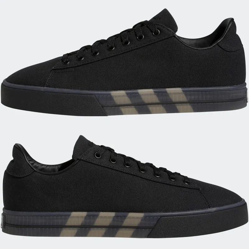 Adidas Daily 3.0 CLN Lifestyle Skateboarding Translucent Sidewall Clean Canvas Upper Core Black / Core Black / Cloud White (GY1001)