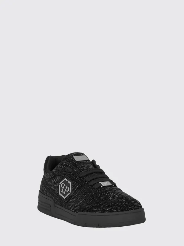 Philipp plein P-Force Leather with Monogram and Crystals Black (UAFSUSC1089PLE010N02)