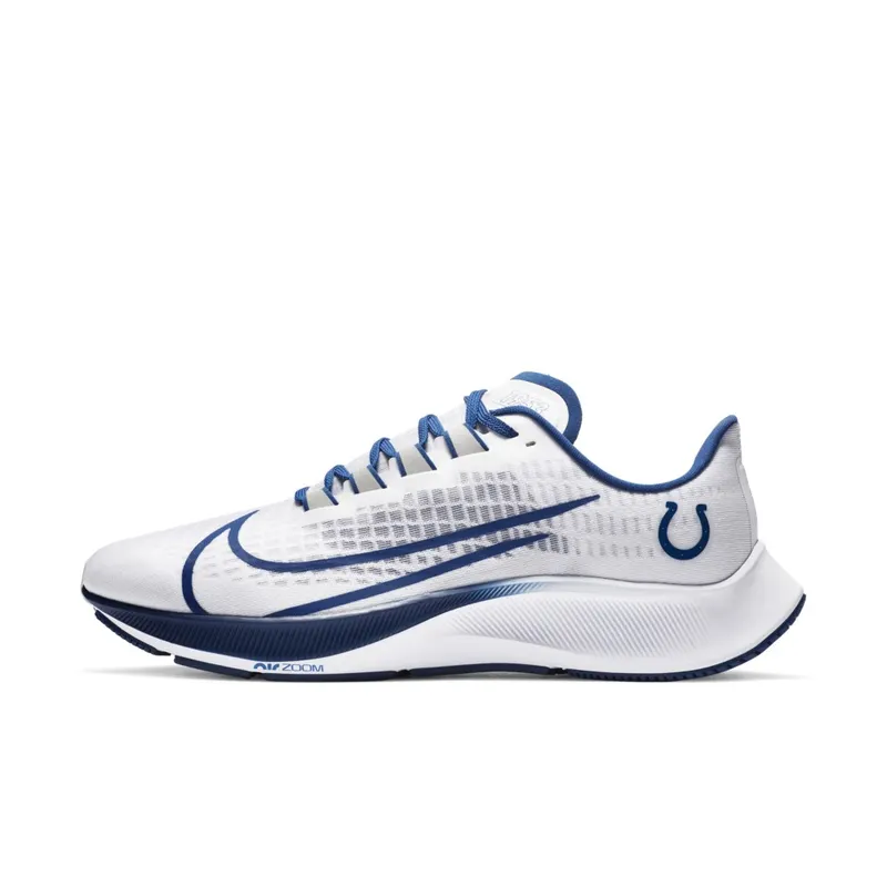 Nike Air Zoom Pegasus 37 Indianapolis Colts White/Pure Platinum-Gym Blue-Medium Silver (CZ5443-100)