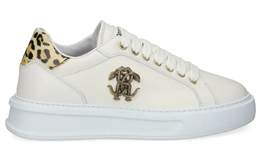 Roberto Cavalli Sneakers aus Leder – Nude (25612B)
