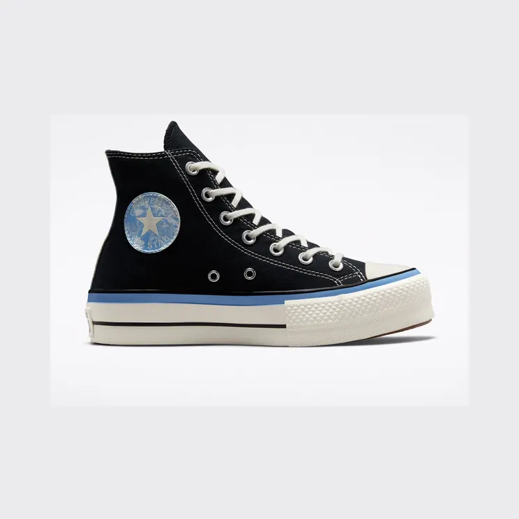 Converse Black & Blue Chuck Taylor All Star Lift Hi Sneakers (571582C)