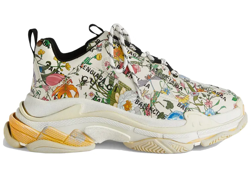 Gucci x Balenciaga The Hacker Project Triple S Flora Print (681068UL110 8461)