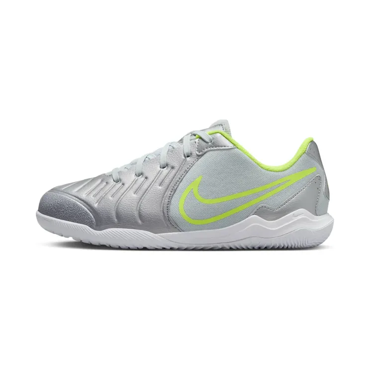 Nike Tiempo Legend 10 Academy IC “Metallic Silver / Volt / Black” (DV4350-001)