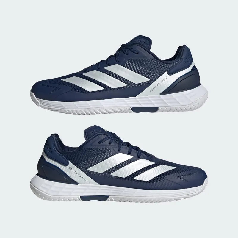 Adidas Defiant Speed 2 Tennis Shoes Dark Blue / Zero Metalic / Cloud White (KI8419)
