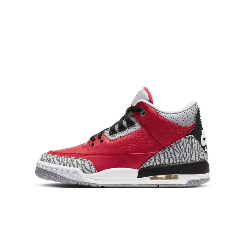 Jordan  3 Retro SE Fire Red (GS) Fire Red/Fire Red-Cement Grey-Black (CQ0488-600)