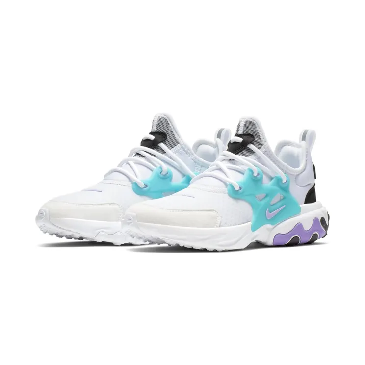 Nike React Presto GS ‘Cassette’ White/Night Maroon/Black/Atomic Violet/Teal Nebula (BQ4002-102)