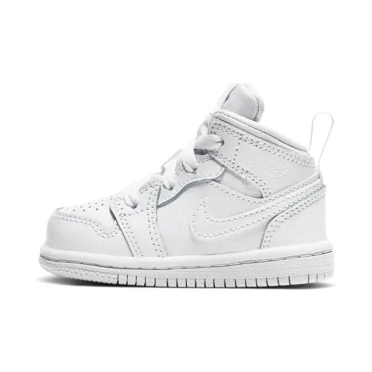 Jordan 1 Mid Triple White (TD)