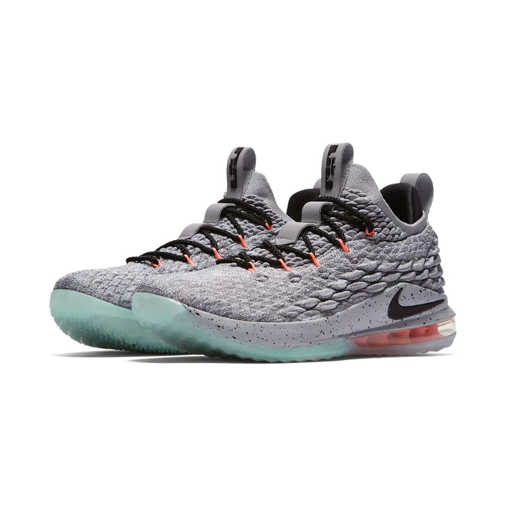 Nike LeBron 15 Low Melon Cool Grey/Black-Teal Tint-Sunset (AO1755-005)