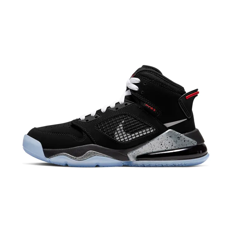 Jordan Mars 270 Black Reflect Silver (GS) “Black / Fire Red / White / Reflect Silver” (BQ6508-010)