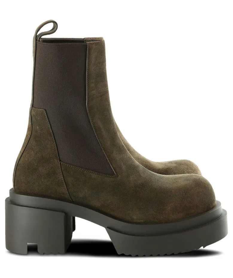 Rick Owens Beatle Bogun Boot Washed Indigo