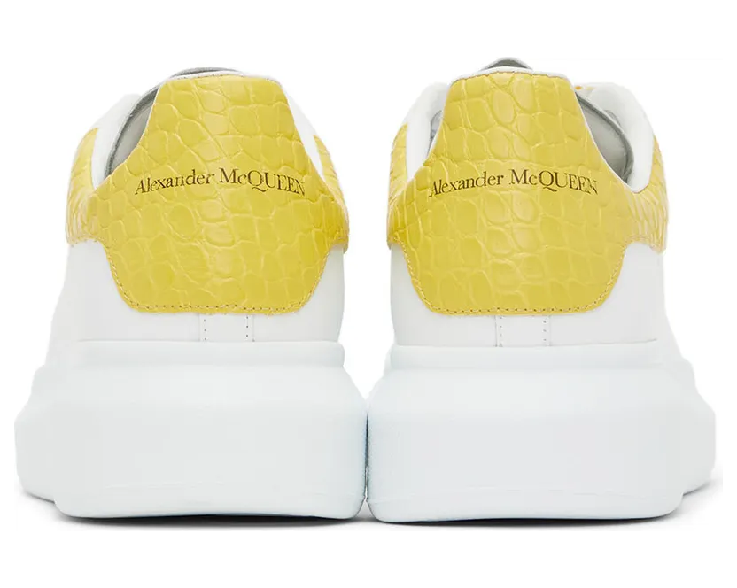 Alexander McQueen White & Yellow Oversized Sneakers (625162WIBNG) (2)