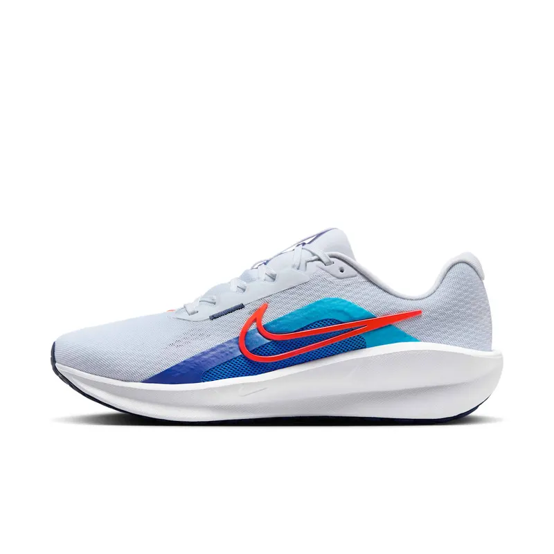 Nike Downshifter 13 Football Grey Deep Night Blue Lightning Bright Crimson (FD6454-012)