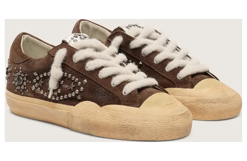 Golden Goose Super-Star Penstar In Brown Suede With Studs (GWF00941.F007633.55100) (2)