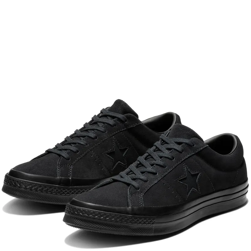 Converse One Star Suede Triple Black Low Top (162950C)
