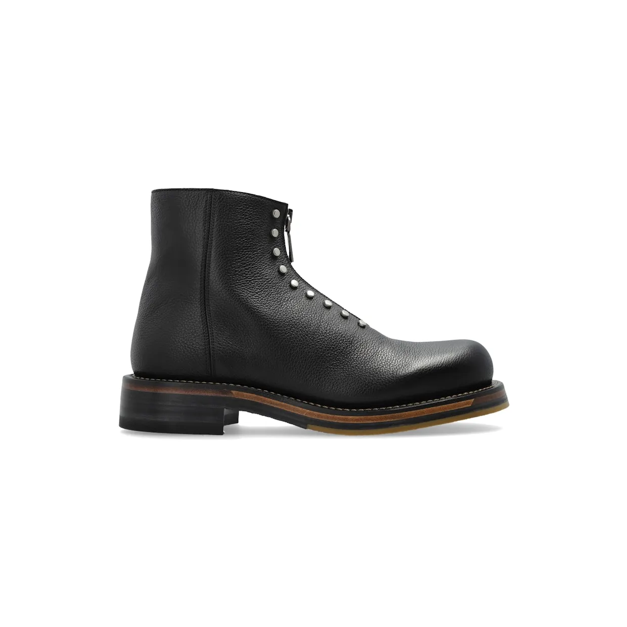 Alexander McQueen Maker Boots Black Leather Studded (831111 WIAGG 1064)