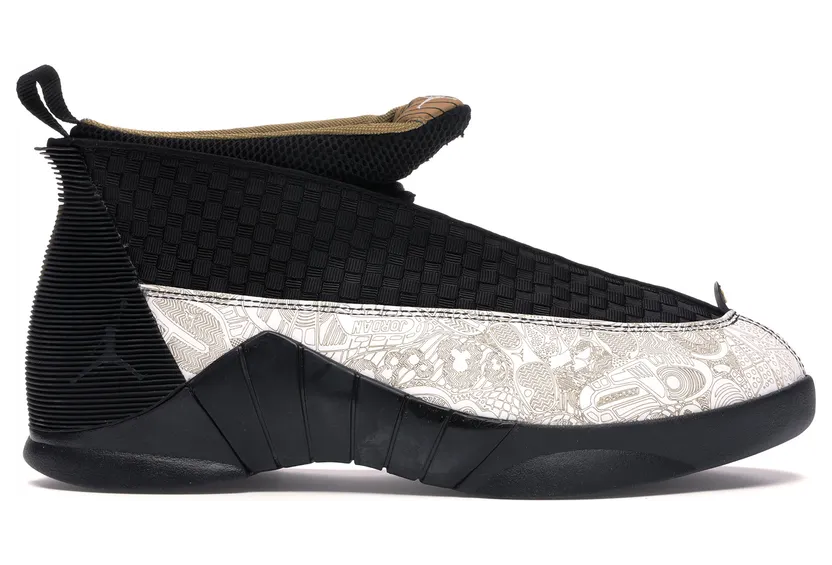 Air Jordan 15 Retro LS ‘Laser’ Black/Metallic Gold/White (317274-071)
