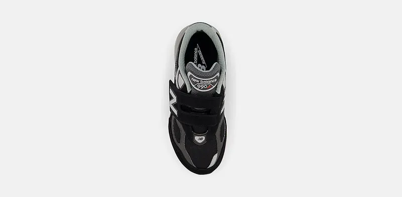 New Balance FuelCell 990v6 Hook and Loop Black Silver (PV990BK6)