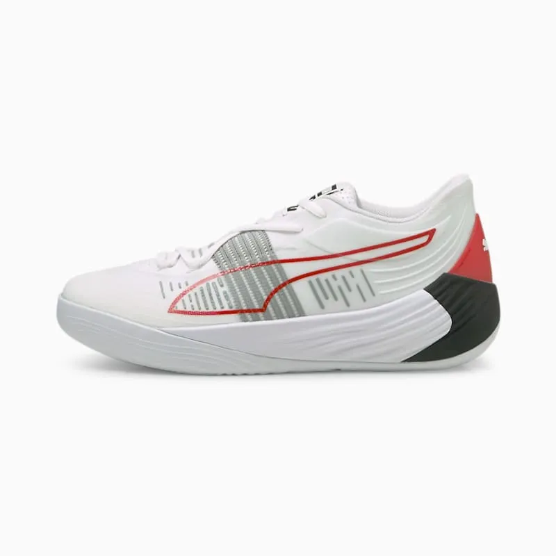 Puma Fusion Nitro Basketball Shoes White/Red (195514-04)