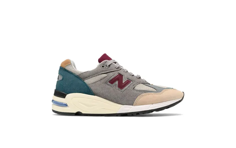 New Balance 990v2 Grey Green Maroon (M990CP2)