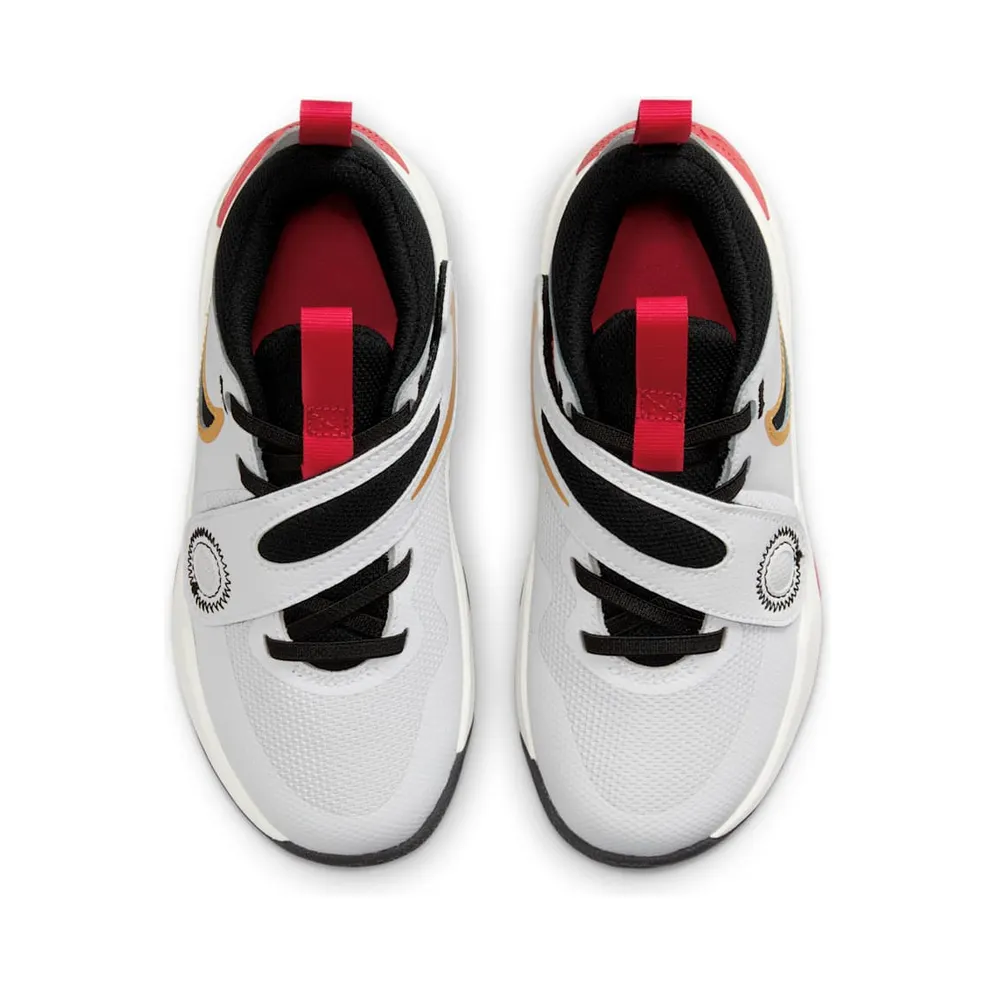 Nike Team Hustle D 11 White Metallic Gold University Red Black (DV8994-104)