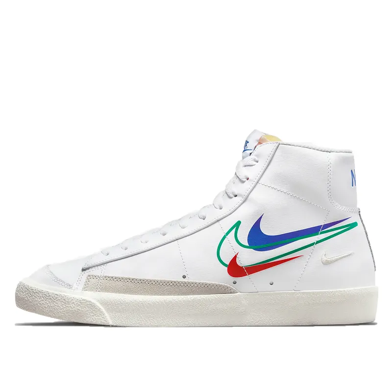 Nike Blazer Mid 77 Multi Swoosh White Game Royal (2021) (DN7996-101)