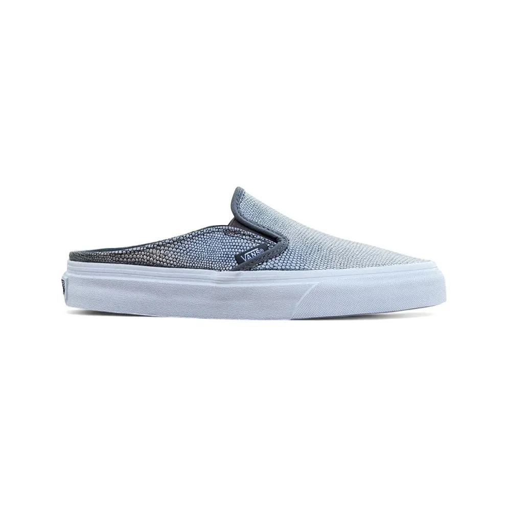 Vans Classic Slip-On Mule Embossed Leather Grey True White (VN04KTIDQ)