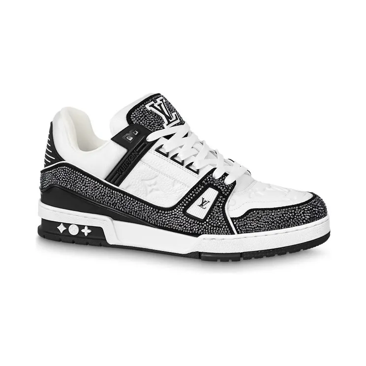 Louis Vuitton Trainer Black White Swarovski (1ABM08)