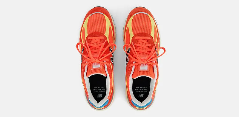 New Balance 990v4 – “Urgent Red / Maize / Afterglow” (U99076B)