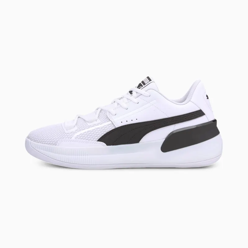 Puma Clyde Hardwood Team Basketball Shoes White/Black (194454-01)