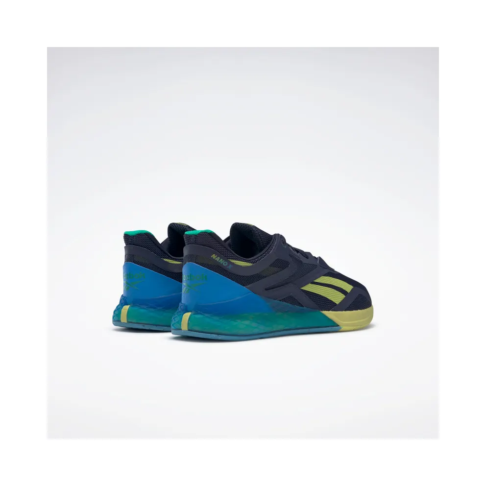 Reebok Nano X Shoes Vector Navy / Horizon Blue / Chartreuse