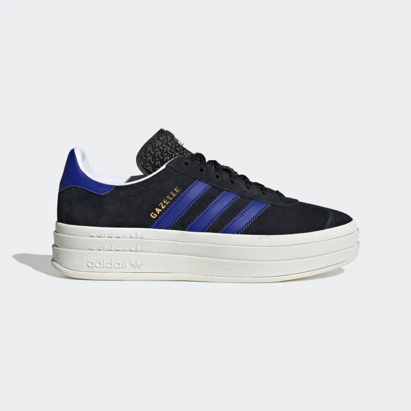 Adidas Gazelle Bold Core Black / Lucid Blue / Gold Metallic (HQ4408)