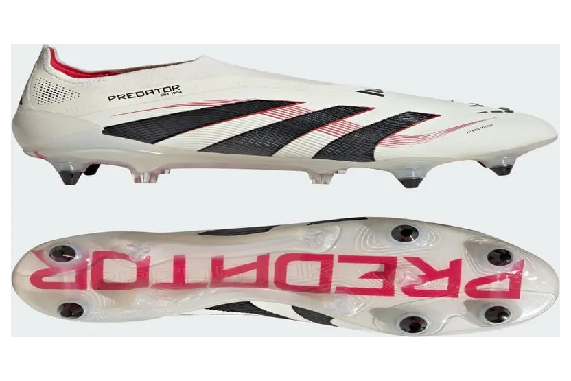 adidas Predator Elite Laceless SG Off White Core Black Pure Ruby (JR2603)
