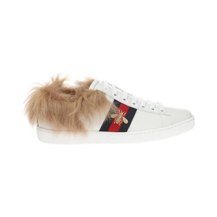 Gucci Ace Fur White (498199 0FI50 9096)