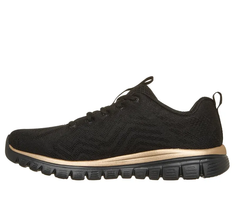 Skechers Graceful – Get Connected Sneaker Black/Roos Gold