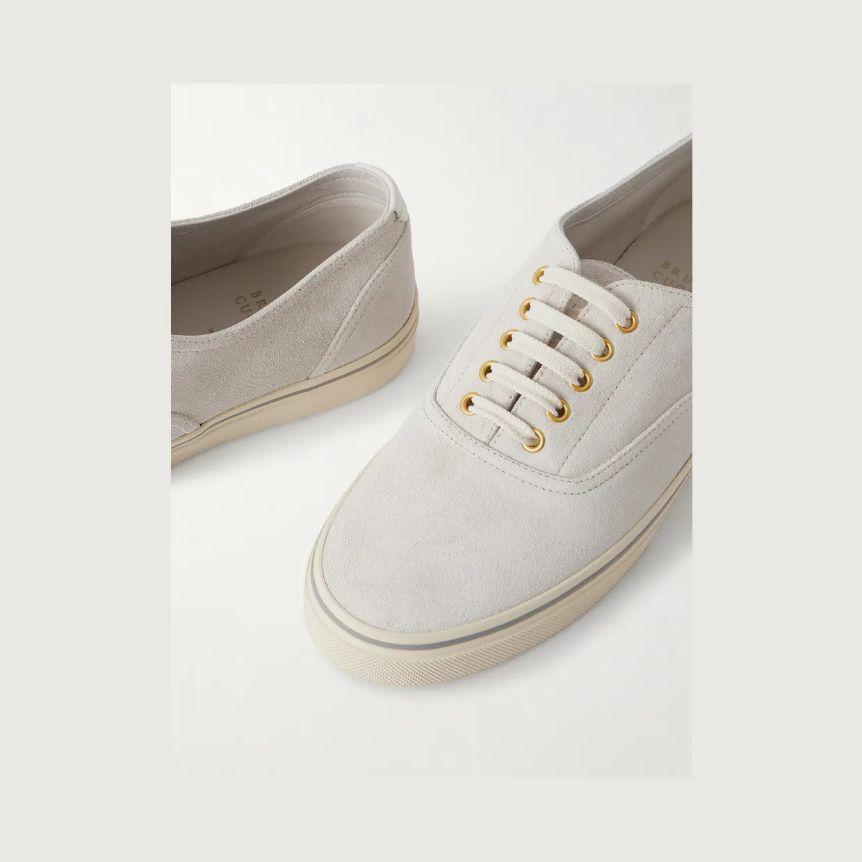 Brunello Cucinelli Suede Sneakers Beige (MZUPIGZ334) (5)