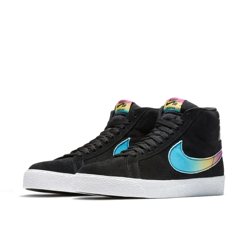 Nike SB Blazer Zoom Mid Lance Mountain 70s Black Black/Multi-Color-White (AH6158-090)