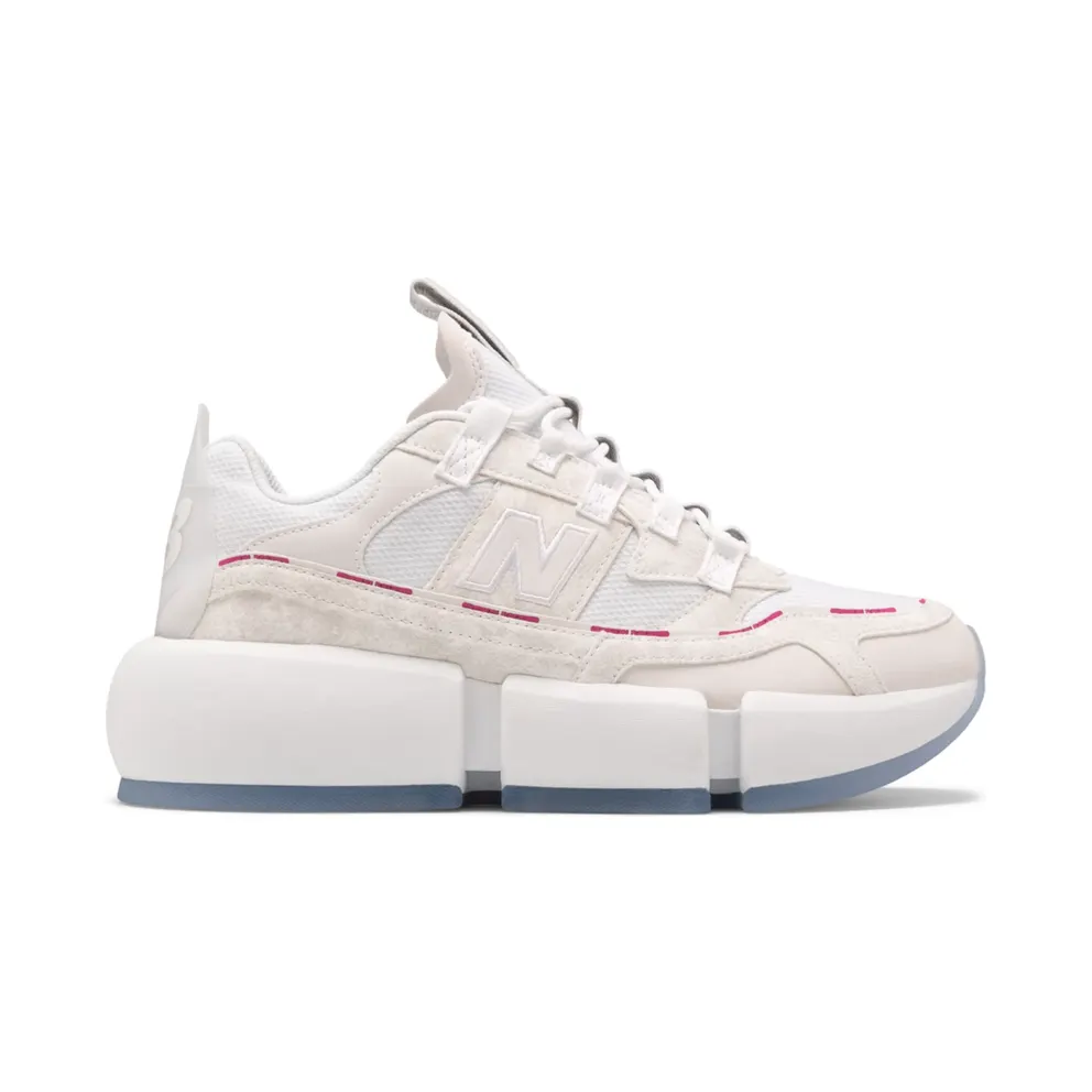 New Balance White and Pink Jaden Smith Edition Vision Racer Sneakers (MSVRCJSA)