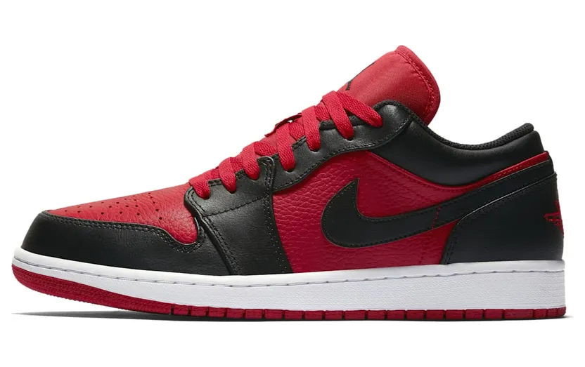Air Jordan One Low Black / Gym Red / White (553558-610)