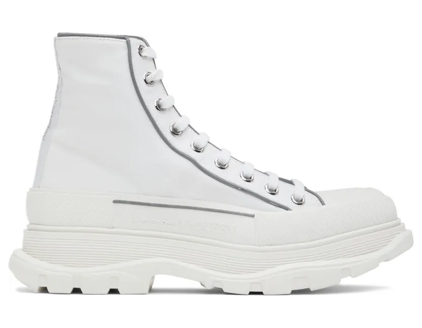 Alexander McQueen White Tread Slick High Sneakers (705663W4TG9)