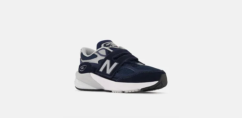 New Balance FuelCell 990v6 Hook and Loop Navy Silver (PV990NV6)