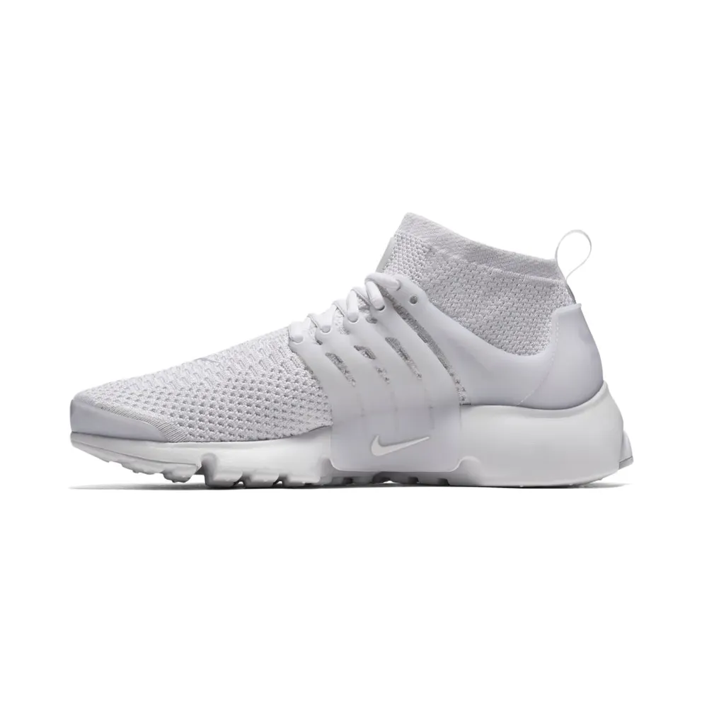 Nike Air Presto Flyknit Ultra Triple White White/White-Total Crimson-White (835570-100)