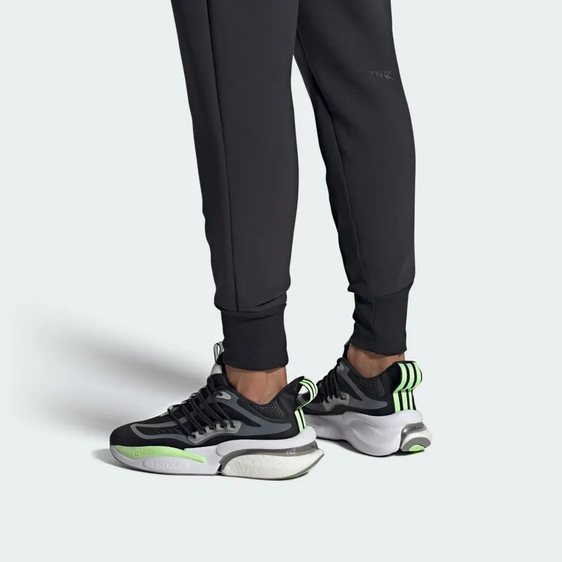 adidas Alphaboost V1 Core Black / Charcoal Solid Grey / Green Spark (IG3628)