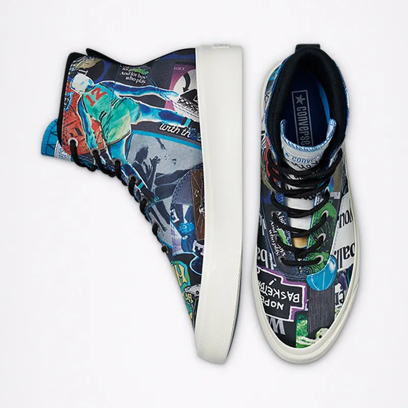 Converse Beat The World Skidgrip High Top Egret/multi/Black (170681C)