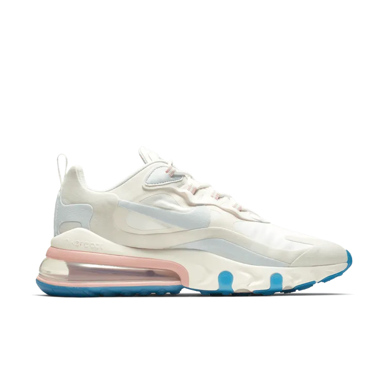 Nike Air Max 270 React American Modern Summit White Summit White/Summit White-Bleached Coral-Desert Sand-White (AO4971-100)